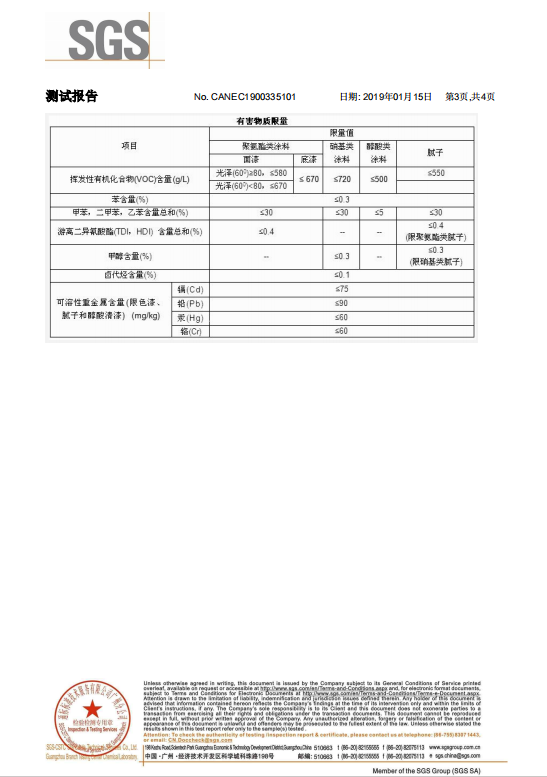 億橙木蠟油面油檢測報告